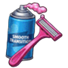lucky dumbbells shaving kit symbol