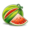 lucky fruits and diamonds melon symbol