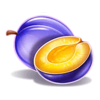 lucky fruits and diamonds plum symbol