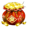 lucky golden dice bag symbol