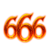 lucky lil devil fiery 666 symbol