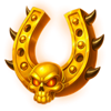 lucky lil devil skull horseshoe symbol