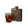 lucky train whiskey flask symbol