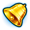 maaax diamonds flaming link golden bell symbol