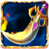 magic treasures gold flaming sword symbol