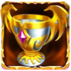 magic treasures gold trophy symbol