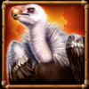 majestic king hold and hit vulture symbol