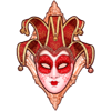 masquerade fortune red mask symbol