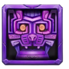 maya ways purple jaguar mask symbol