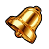mega coins gold bell symbol