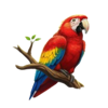 mighty hot amazonia parrot symbol