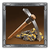 mine and melt pickaxe symbol