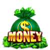 money money money oranje jackpot green bag symbol
