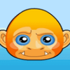monkeys vs sharks orange monkey symbol
