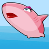 monkeys vs sharks pink shark symbol