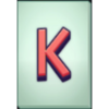 monopoly money line letter k symbol