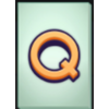 monopoly money line letter q symbol