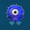 monster madness blue alien symbol