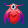 monster madness red alien symbol
