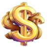 multi hot 5 deluxe dollars symbol