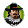 musketeer man green symbol