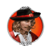 musketeer man red symbol