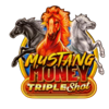 mustang money triple shot logo symbol