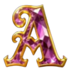 mysterious witch letter a symbol