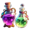 mysterious witch potion bottles symbol