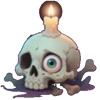 mysterious witch skull candle symbol