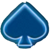 neon party spade symbol