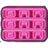 neon party triple bar symbol