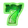 neon wheel 7s seven green symbol