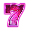 neon wheel 7s seven pink symbol