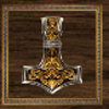 odin and frigg gold and silver arrow symbol