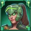 olympus unleased green woman 1 symbol