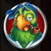 parrots gold green parrot symbol