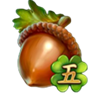 patricks party dice acorn symbol