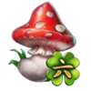 patricks party dice mushroom symbol