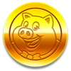 piggy bank cash coin symbol