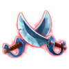 pirate coins 3 chests swords symbol
