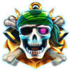 pirates plenty treasures of the seas skull symbol
