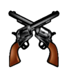pistols and roses guns symbol