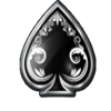 pistols and roses spade symbol