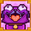 pixel paws cat purple symbol