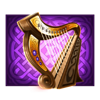 power coins leprechaun edition harp symbol