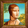 quadruple da vinci diamonds features lady with an ermine symbol