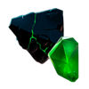 quartz sio2 green symbol