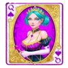 queen of cards purple queen symbol