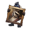 raccoona lisa painting symbol